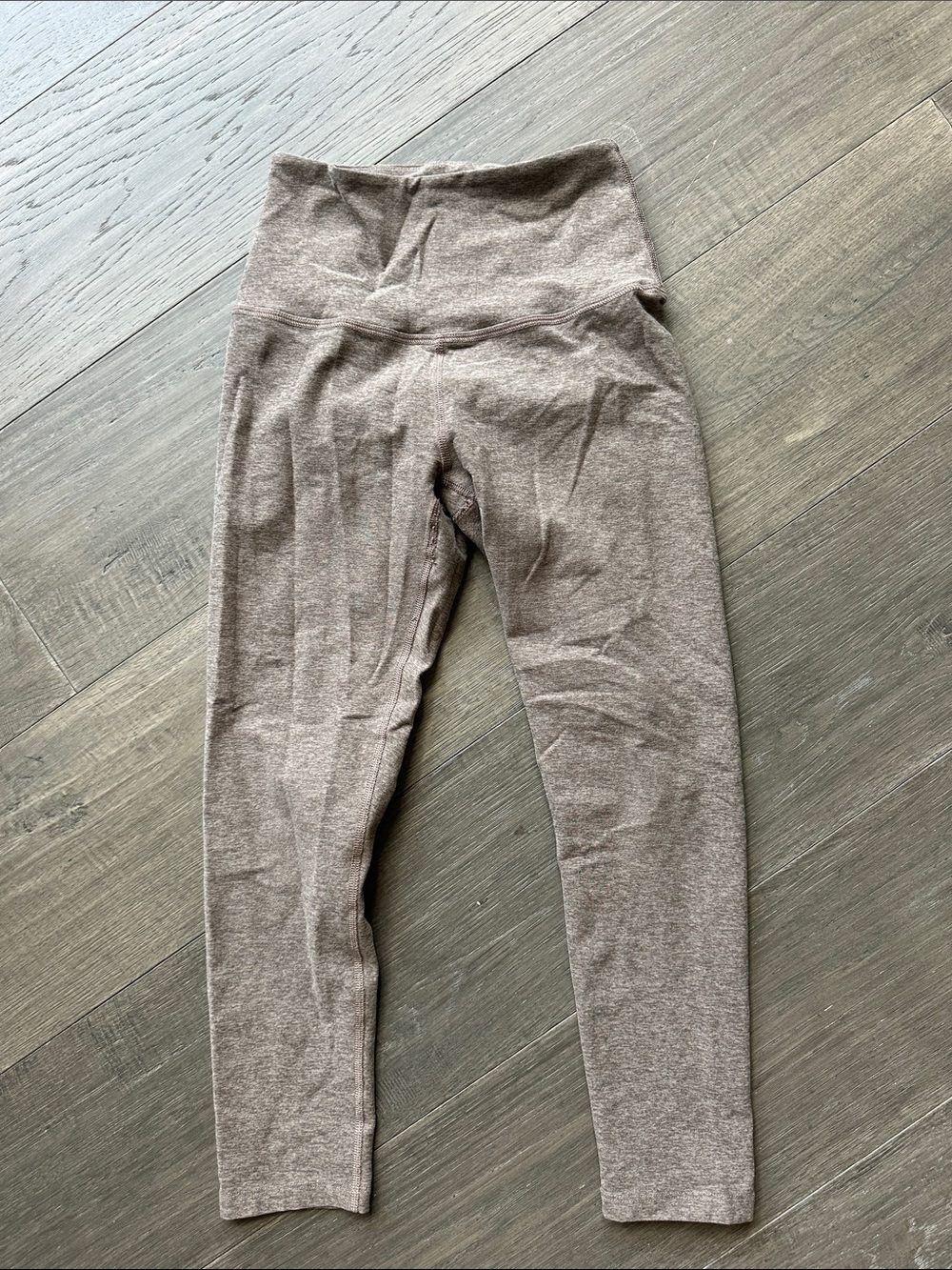 Beyond Yoga Heathered Light Taupe leggings high waisted